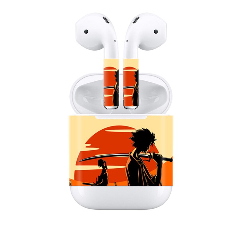 For Apple AirPods 2 Earphone Sticker Earbuds DIY Personality Decal Vinyl Camouflage Skin Wireless Charging Box Sticker: 914