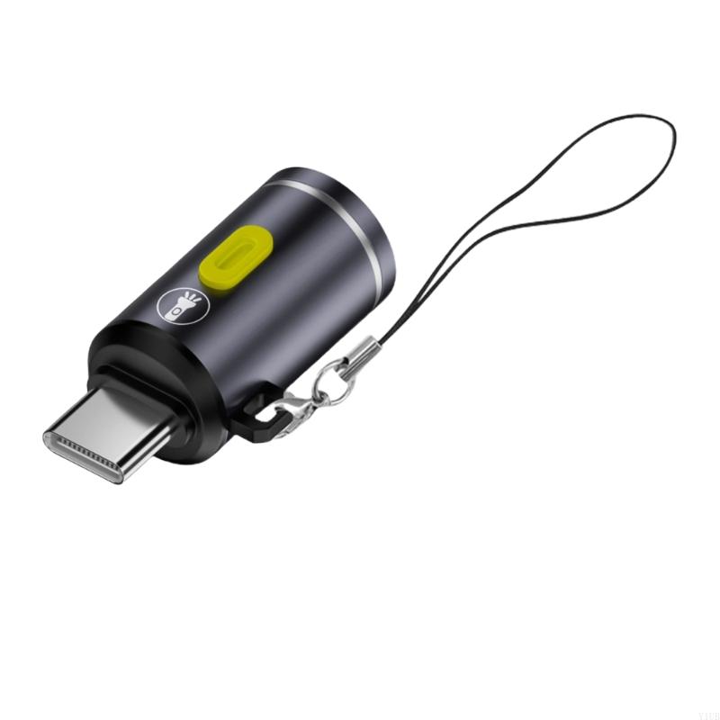 652F Compactly Mini Type C Flashlight For Camping Hiking And Emergency Use Directly To PowerBanks Or: GRAY