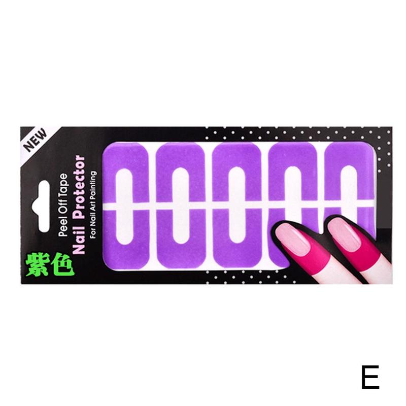 Nail Form Guide Sticker Nagellak Varnish Protector Cover Tool Manicure Spill-Proof Stickers Vinger T0N8: E