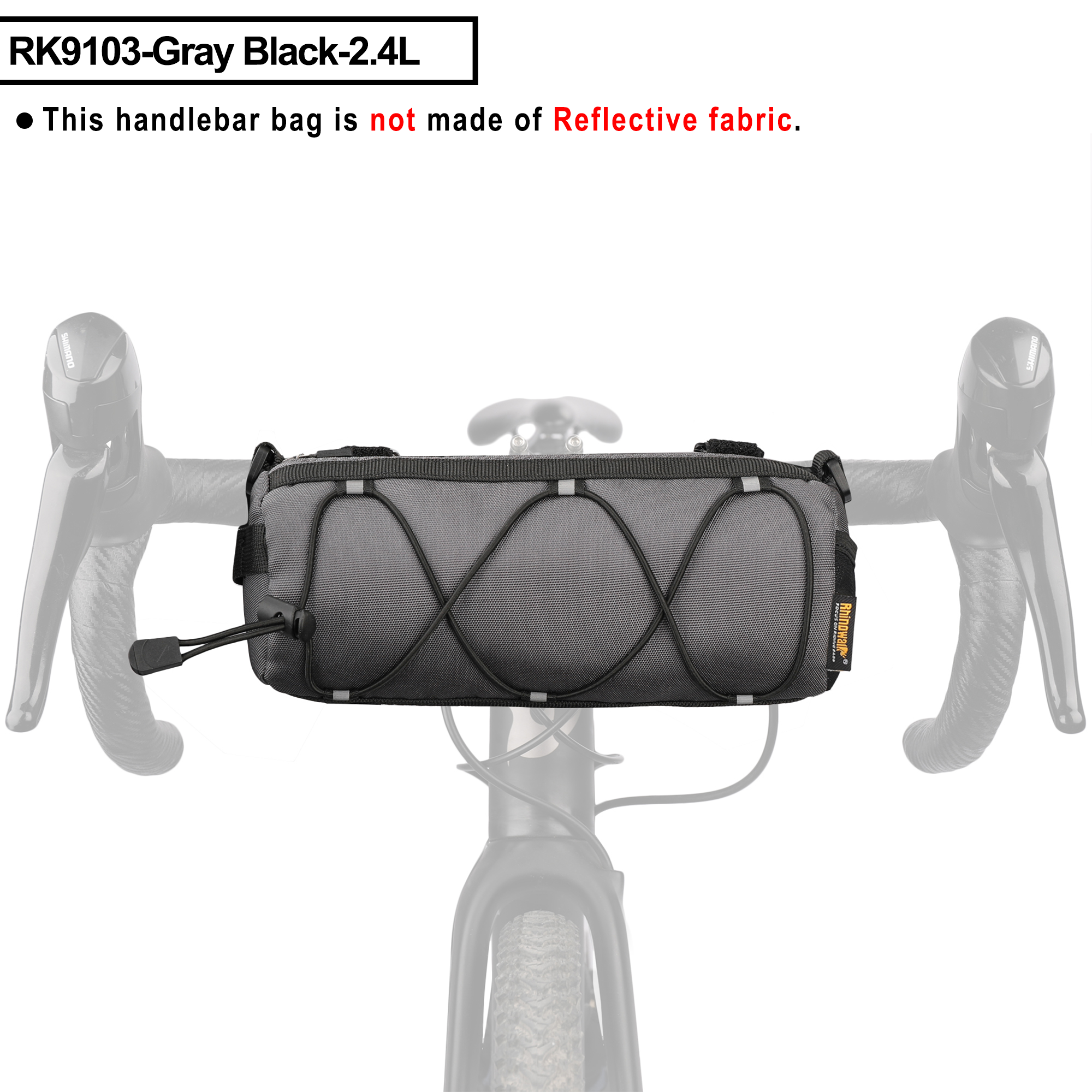 Rhinowalk Fahrradtasche, Lenkertasche, 2,4 l, großes FassungsvermöGen, reflektierende Fahrradtasche oder andere Farben, MTB, Rennrad, Fahrradrahmen, Schlauchtasche: Gelb
