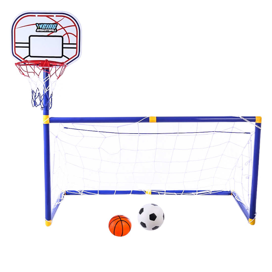 Rowsfire 2 in 1 Children Sports Equipment Football Goal Basketball Stands for Kids Outdoor Toy - ZG270-30