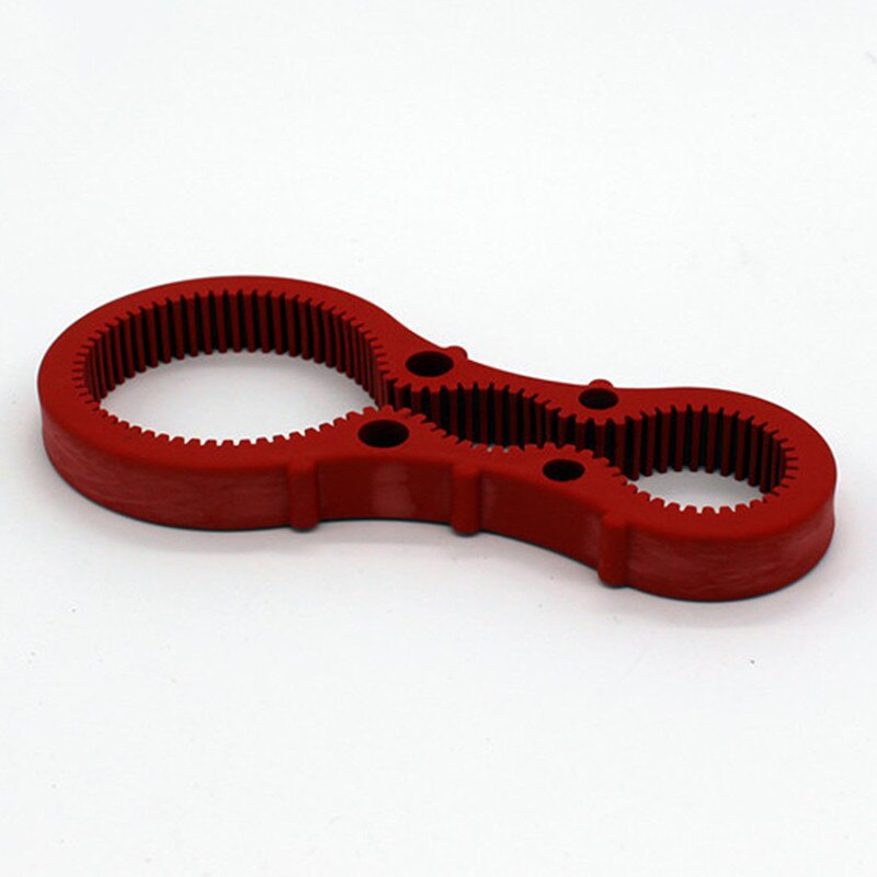 Jar Opener Multifunctionele Pot Deksels Fles Cap Grip Twister Rubber Opener Tool: RED