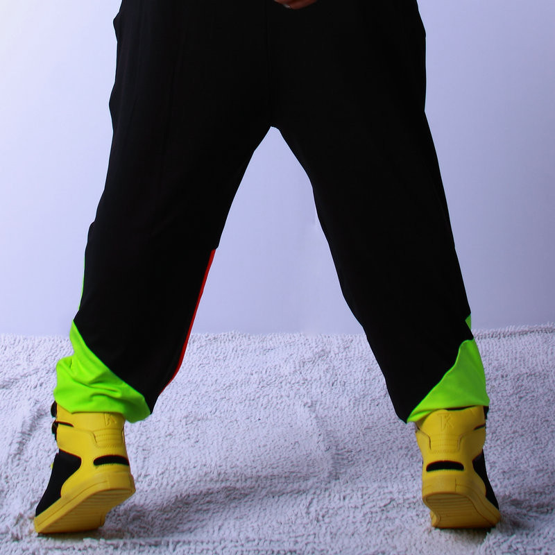 freundlicher Erwachsene Frühling Sommer Jogginghose Kostümich tragen dünne Bunte Patchwork Getäfelten Jazz hosen Harem Hüfte hüpfen tanzen Hosen