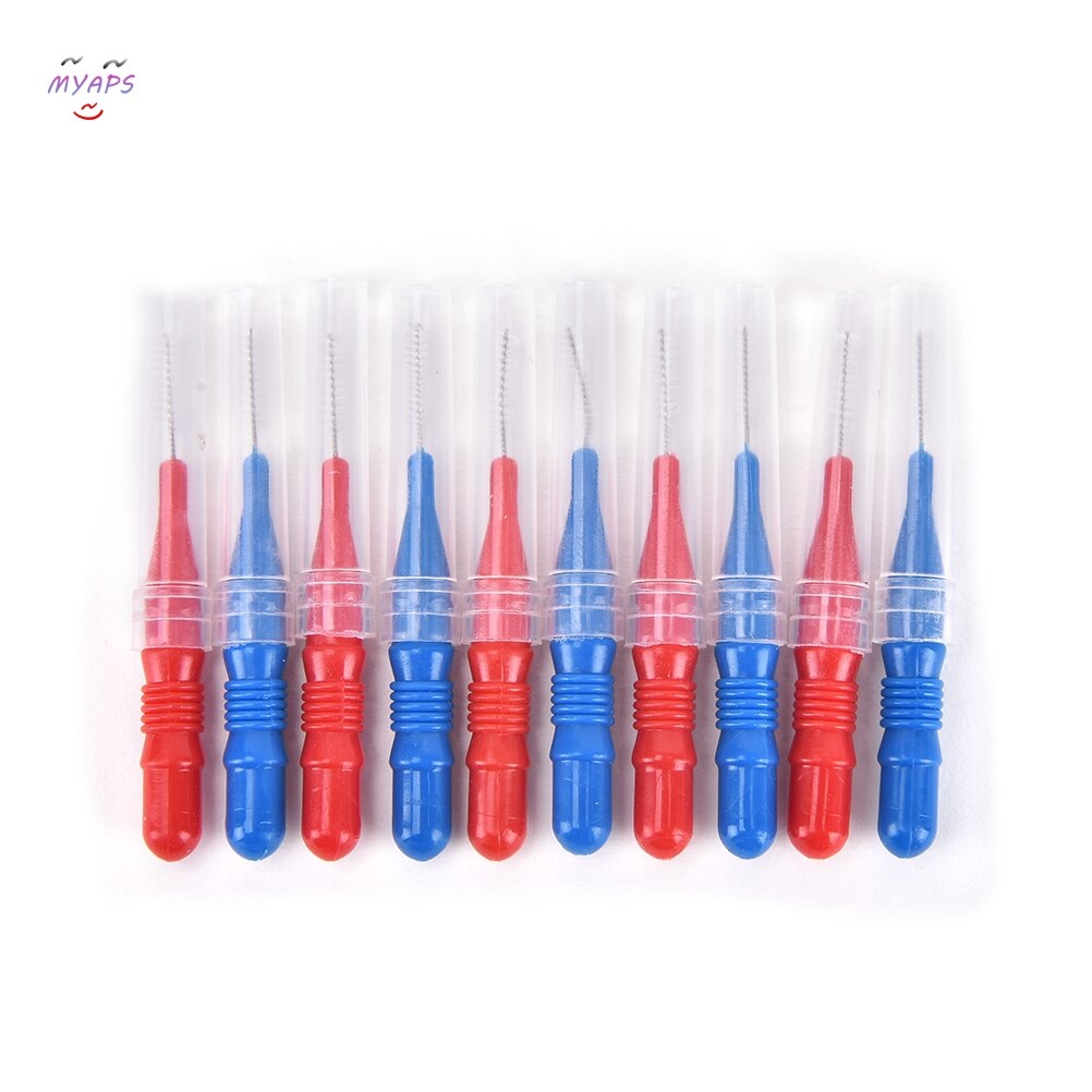 Oral Hygiene Dental Toothpick Tooth Pick Brush Teeth Cleaning Tooth Flossing Head Soft Plastic Interdental Brush