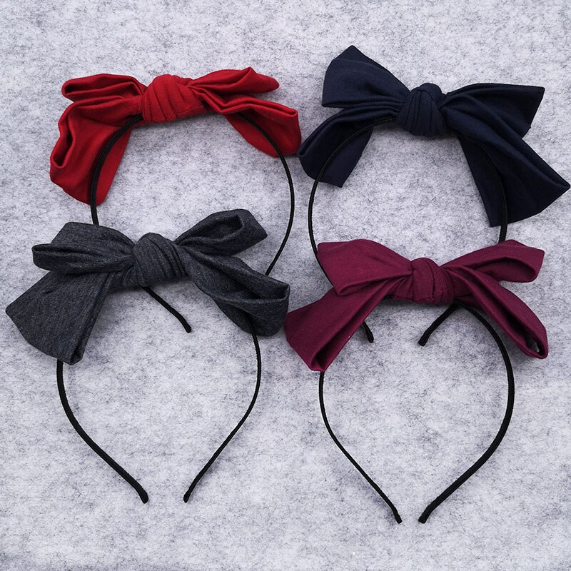 GZHilovingl Girls Big Bow Cotton Hairbands Hair Hoops Kids Childs Summer Cute Headwear Hair Accessories Handmade