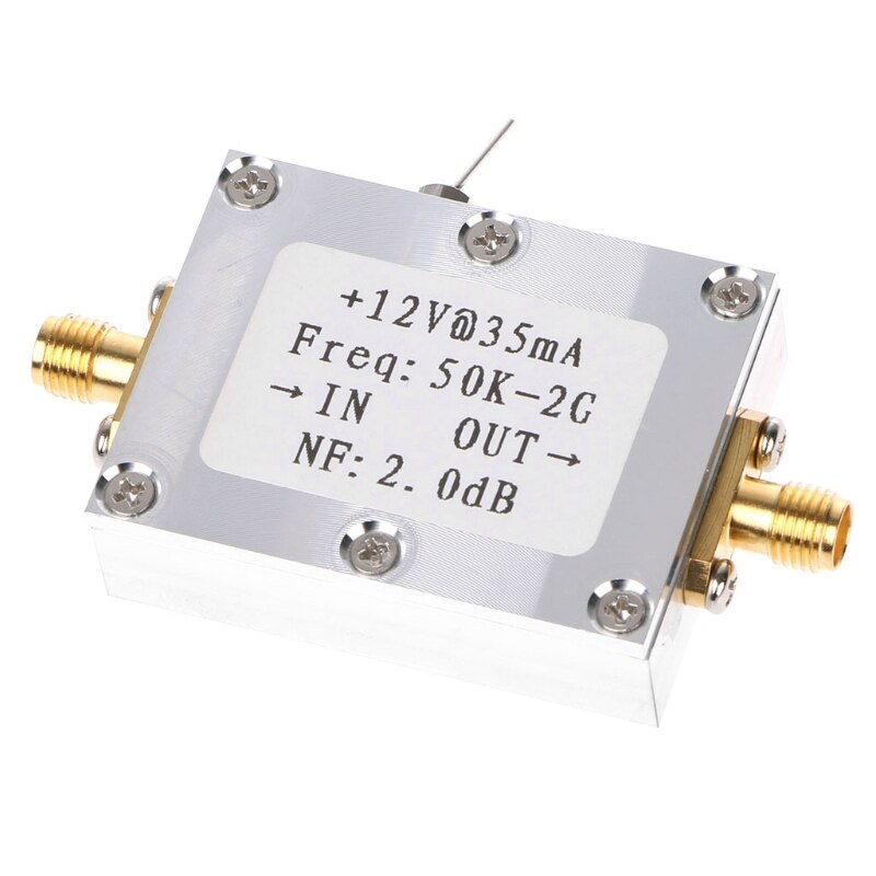 RF Amplifier 50K-2GHZ Low Noise Amplifier Signal Receiver Broadband 31DB Gain WXTC