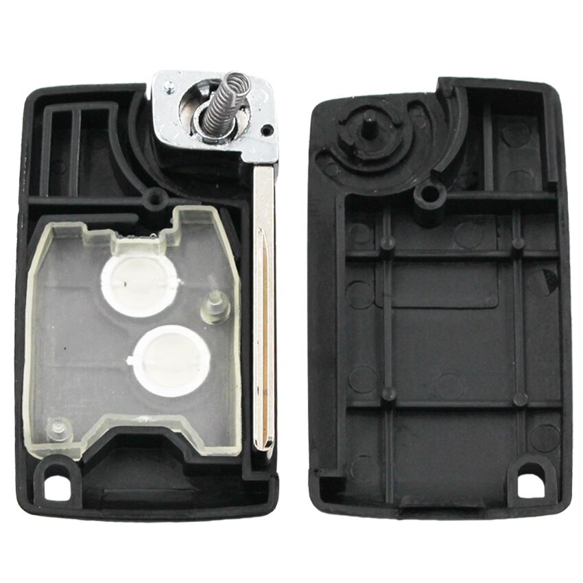 Funda para llave remota plegable con tapa modificada de 2 botones, para Citroen C1 C2 C3 Pluriel C4 C5 C8 Xsara Picasso, hoja con ranura
