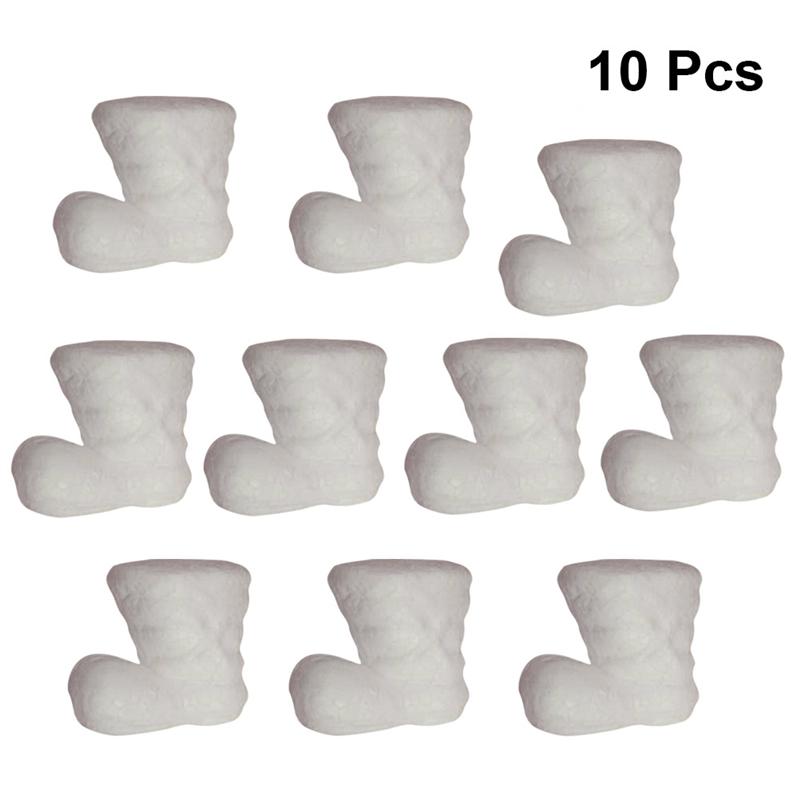 10 Stukken Bal/Wit Ei/Half Star/Fruit/Hart/Ster/Bal/Sneeuwvlok Vormige styrofoam Foam Ornamenten Diy Craft Party Decoratie: 4.8cm Shoes