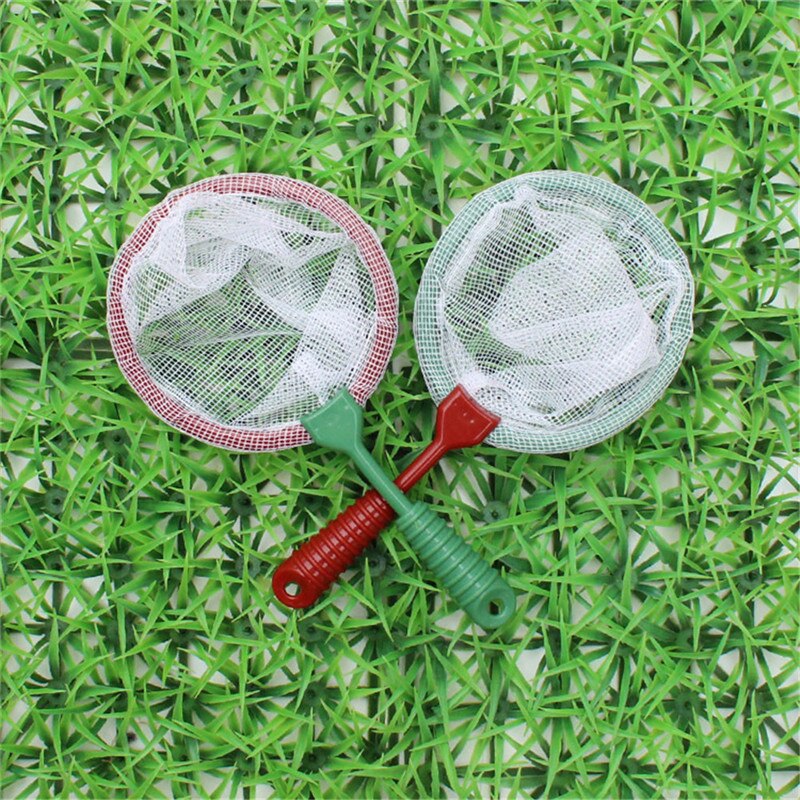 22cm Plastic Fishing Net Toys Handle Mini Butterfly Mesh Nets Kids Outdoor Toys