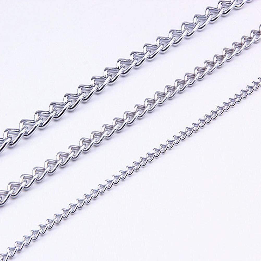 Stainless Steel Adjustable Dog Chain Collar Pet Collar Walking Dog Traction Rope Metal Pet Necklace For Small Medium Dog