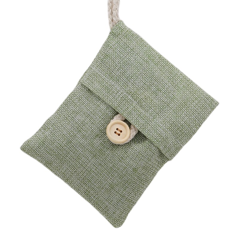 Parfume taske bambus trækul taske luftrenser bilrum kabinet køleskab frisk luft aktivt kul luftfriskere lugt: Grøn