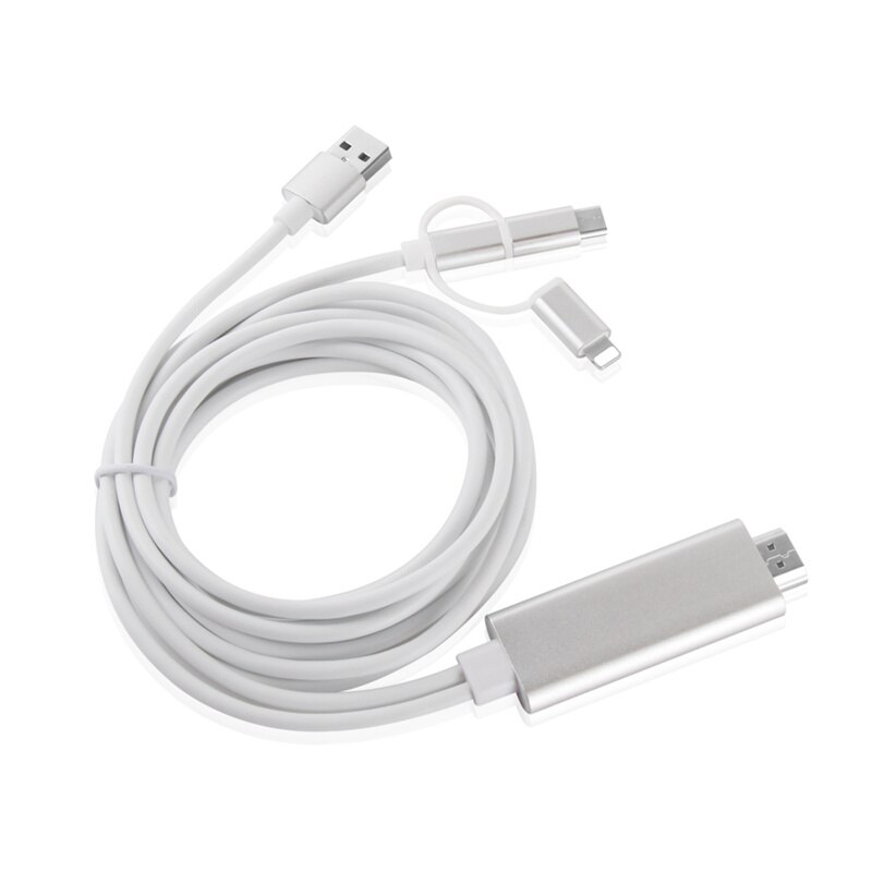 3 in 1 USB Kabel zu usb Für iphone 11 Telefon zu hdtv für Mikro beleuchtung hdm 3 in 1 USB kabel: Ursprünglich Titel