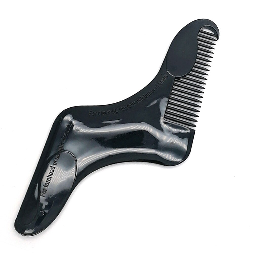 1pcs Innovative Beard Shape Comb Beard Shape Template Combing Tool Beard Brush Comb Second Generation Multifunction: Z balck