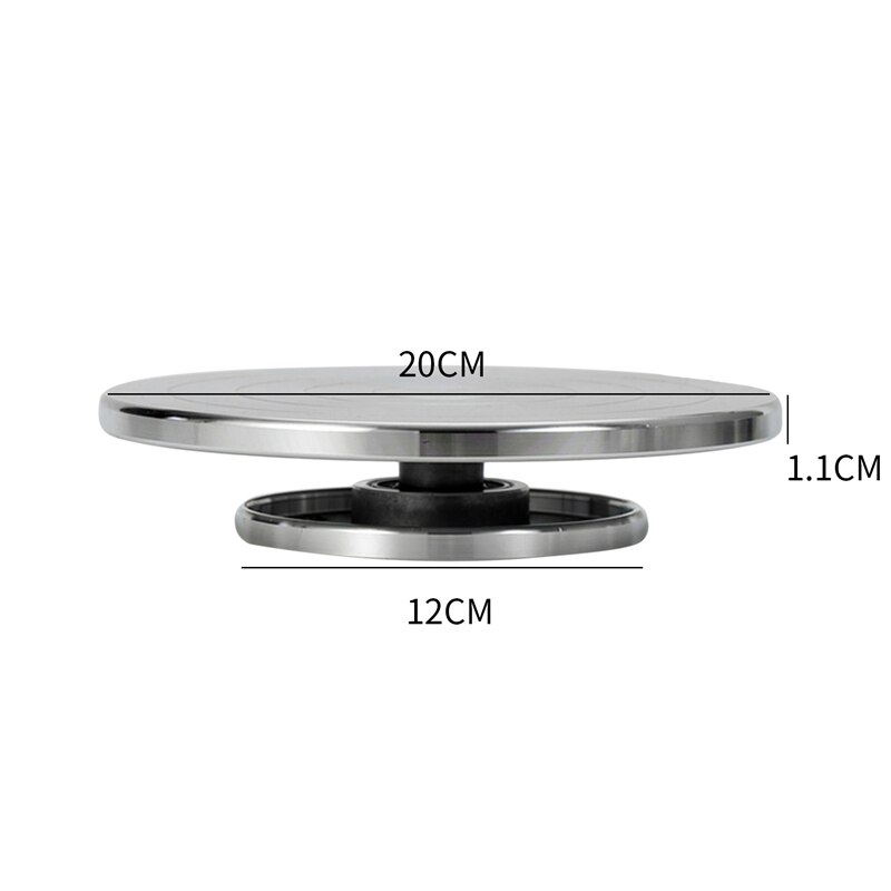 15/20/25/30cm Double Face Use Aluminum Alloy Turntable Ceramic Clay Sculpture Platform Pottery Wheel Lazy Susan Rotating Tools: 20 x 12 x 1.1cm