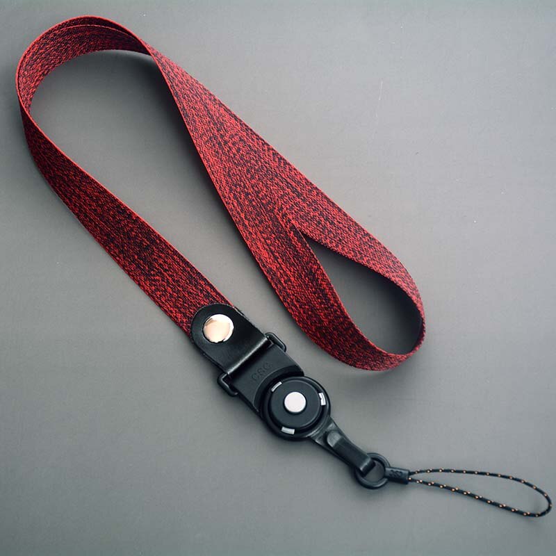 3 stk/parti nøglering nøglering badge-holdere nakkestropper håndledsremme multifunktionel hals til nøgler id-kort gym halsrem mobiltelefon: Rød