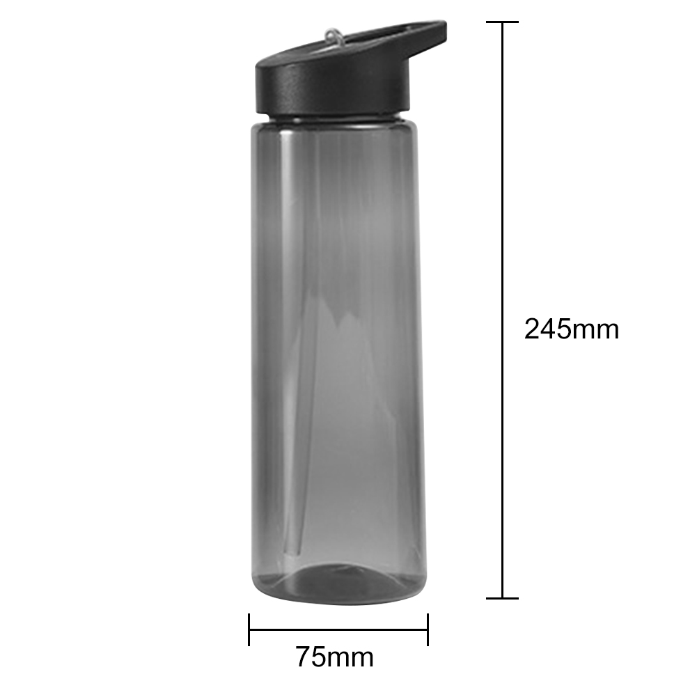 HAK606 700Ml Roestvrij Staal Water Fles Sport Reizen Drinken Flessen Ketel Sport Reizen Draagbare Lekvrij Drinkbeker: Black 750ml Plastic