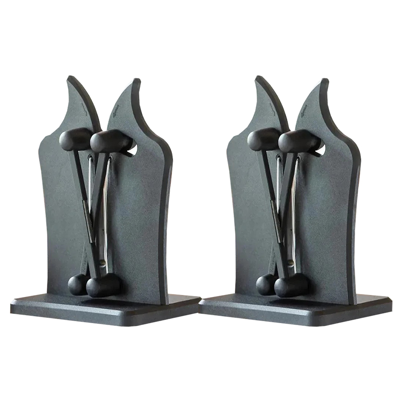 Afilador de cuchillos, herramienta de afilado de cocina, fácil y seguro, cuchillo de Chef de cocina, cuchillo de Damasco, herramientas de cocina, suministros de cocina: gris