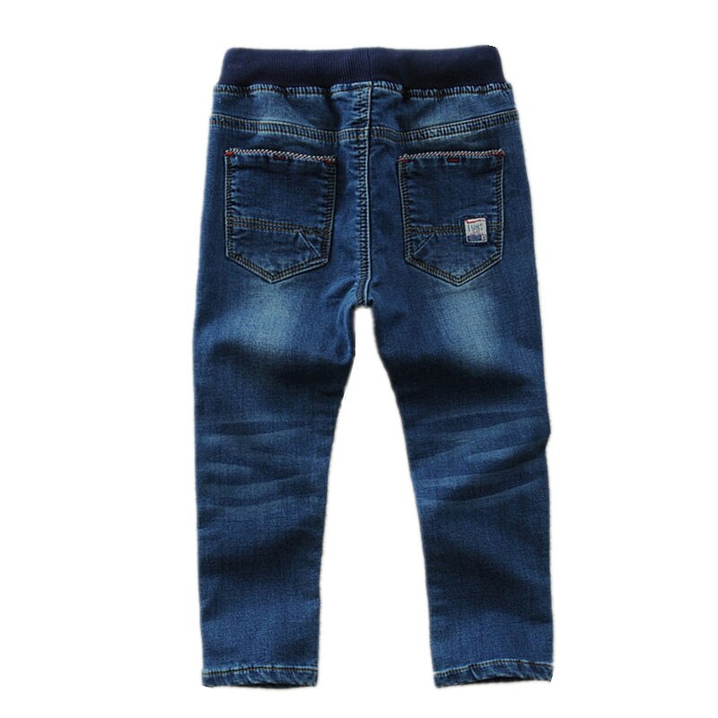 Pantalones vaqueros informales de algodón para niños, pantalón vaquero elástico para Primavera/otoño, 90-160 CM, Dwq927