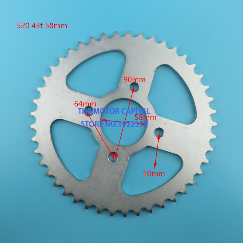 high performance metal motorcycle scooter sprocket 520 45T sprockets 58mm
