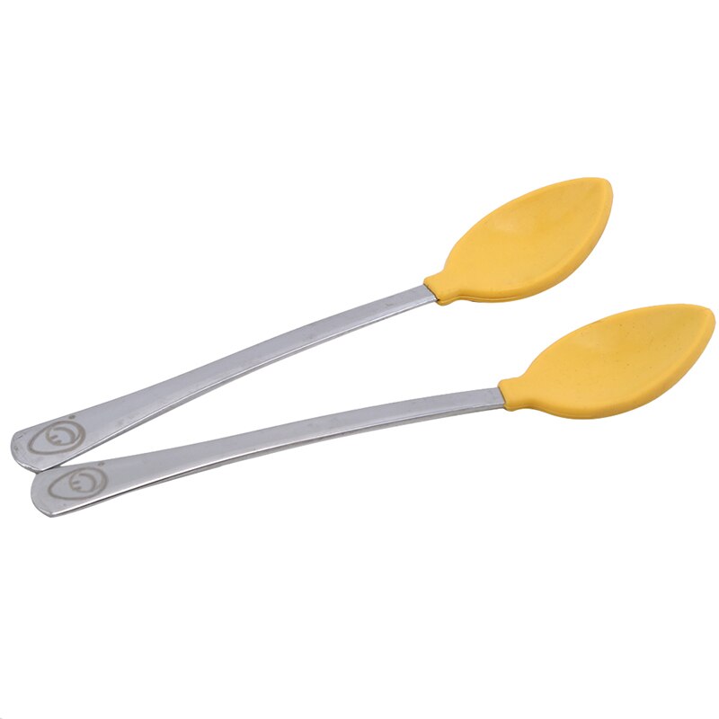 2 stuks/set kinder zachte milieuvriendelijke siliconen lepel serviesset baby lepel voedingsservies