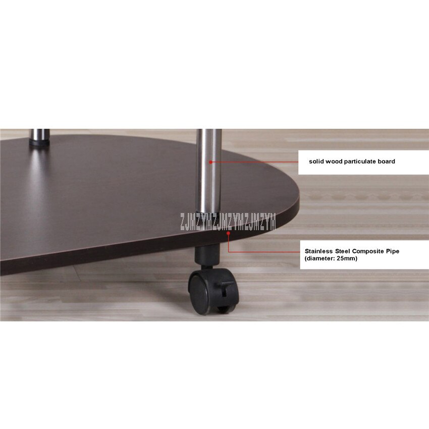 2 Layer Multi-functional Balcony Movable Tea Table With Wheel Living Room Bedroom Sofa Side Corner Modern Low Table
