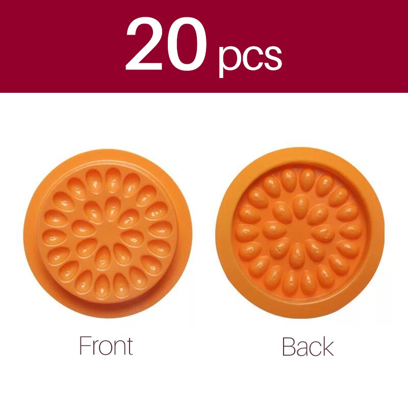 false eyelashes Glue Holder eyelash extension supplies eye lashes Glue tools Lashes Extension Pallet Pads Plastic: Orange 20pcs
