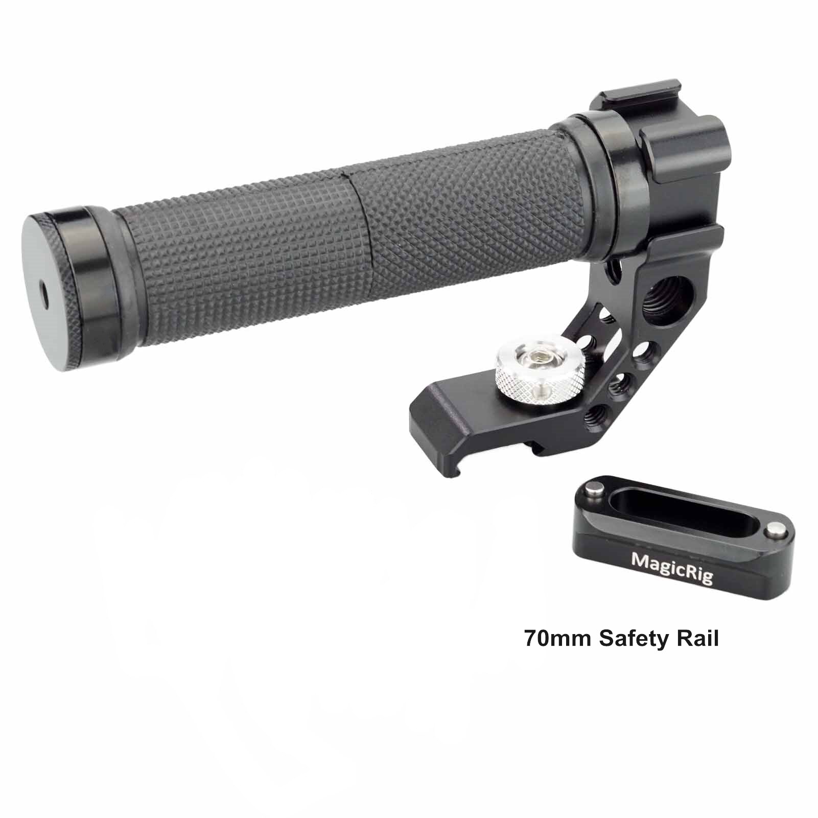 MAGICRIG Camera Rig NATO Top Handle Kit with NATO Rail Triple Cold Shoe Mounts for DSLR Camera Cages: with 70mm Rail