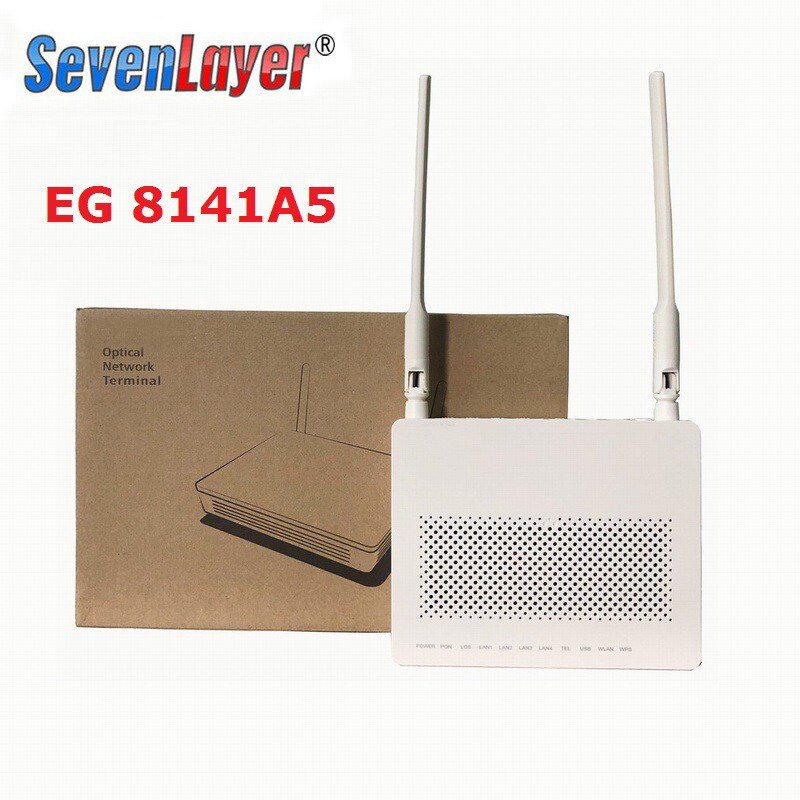 Gpon onu liten storlek echolife  eg8141 a 5 1ge+ 3fe+ 1 usb + 1 tel+ wifi 5 dbi antenn engelsk firmware modem