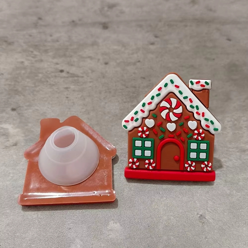 Silikon Halloween Skelett Türgriff Dekoration Weihnachten Schrankknopf Abdeckungen Lebkuchenhaus geformte Schubladengriffe wiederverwendbar