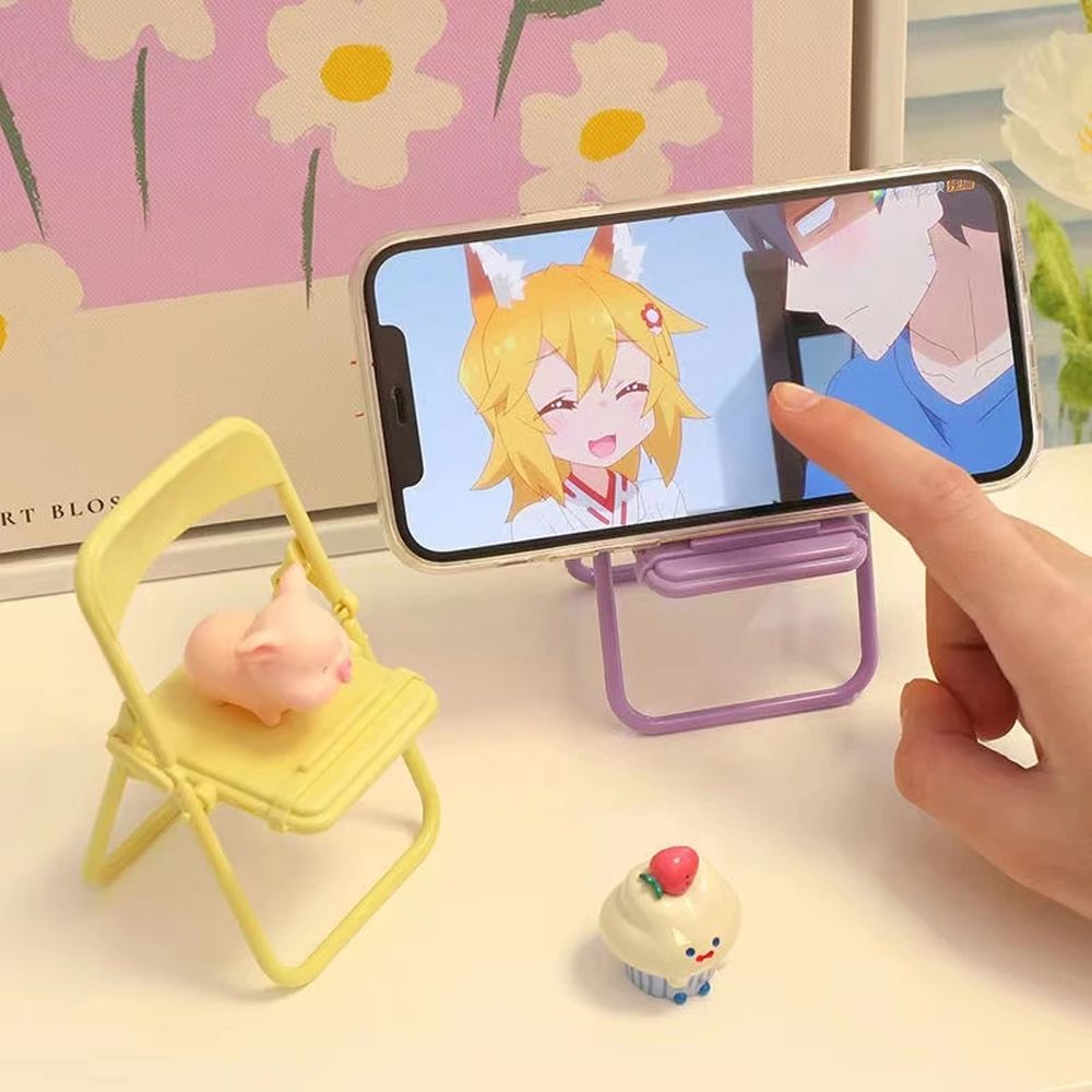 Phone Clip Accessories Mobile Phone Stand Foldable Phone Bracket Mobile Phone Holder Table Phone Holder Folding Chair Stand