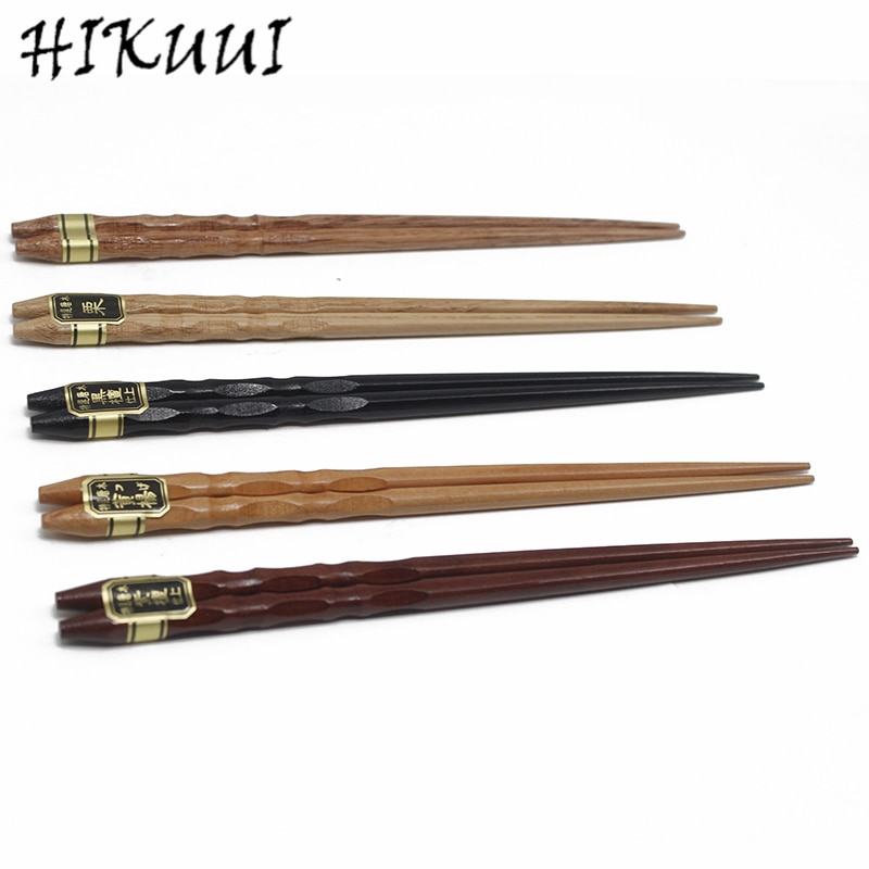 5 Pairs Wooden Tableware Chopsticks Natural 5 Kinds of Wood Sushi Chopsticks Japanese Korea Wooden Chopsticks Food Sticks