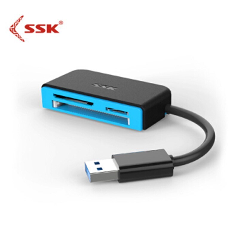 Lettore di schede usb 3.0 All in 1 SSK per scheda SD/TF/CF lettore di schede di memoria Flash Super veloce da 5Gbps SCRM330