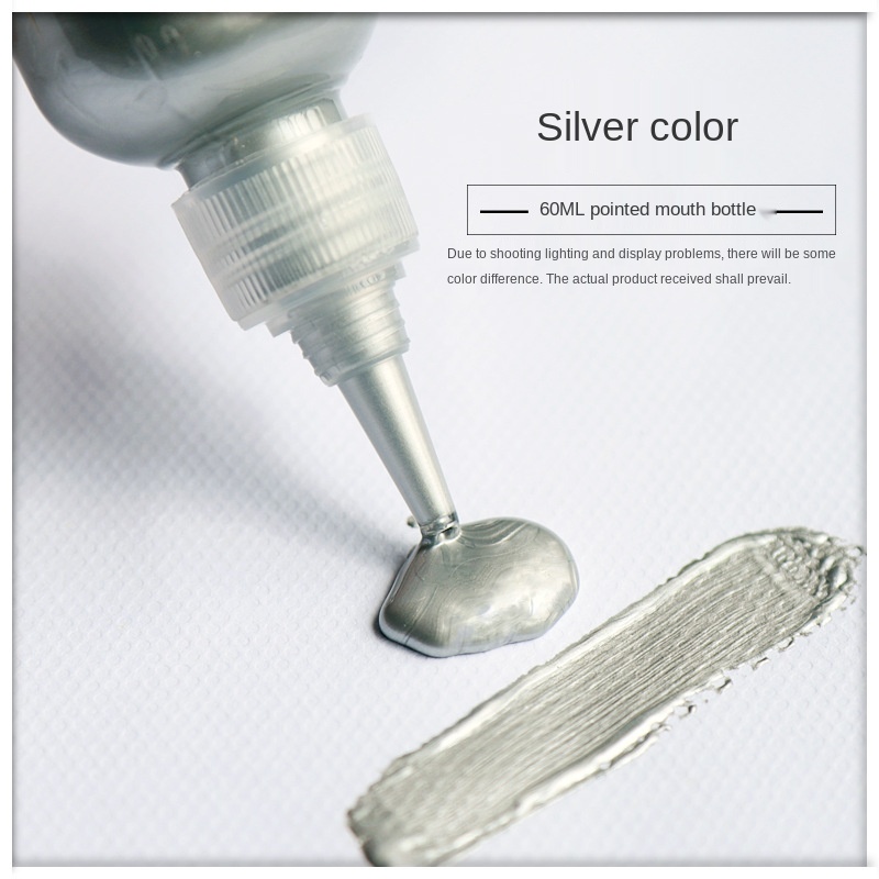 60ml Gold Paint Metallic Acrylic Paint,waterproof Not Faded for Statuary Coloring DIY Hand Clothes Painted Graffiti Pigments: 6