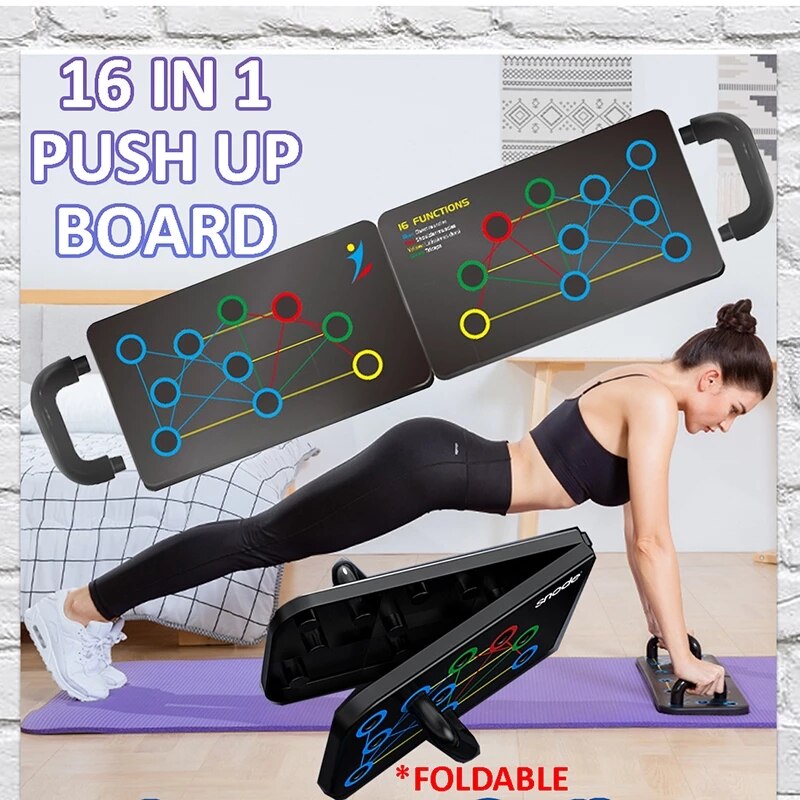 Push Up Rack Folded Board Set abdominal Bar Multi-Function Fitness Muscle Abdominal Training Exercise Equipment