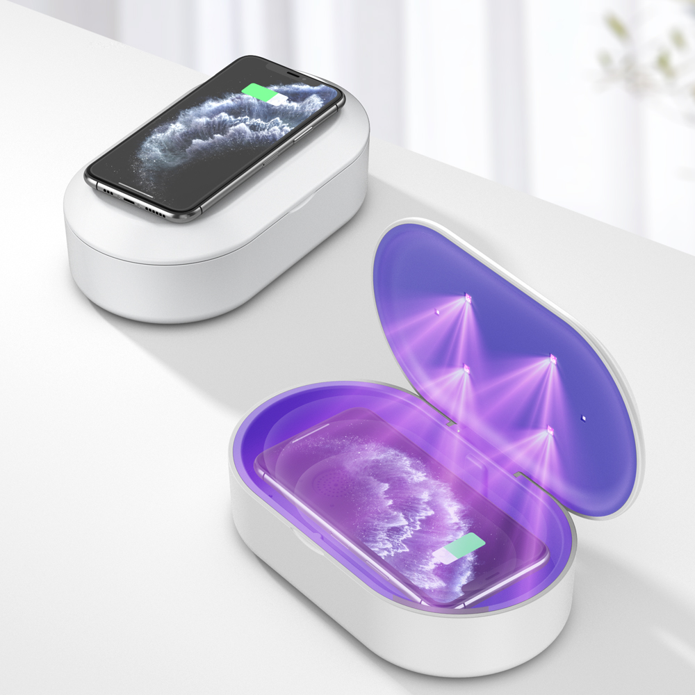 Multifunctional UV Disinfection Box 15W Wireless Charger Fast Charge USB Cable Device Box Mobile Phone Sterilizer