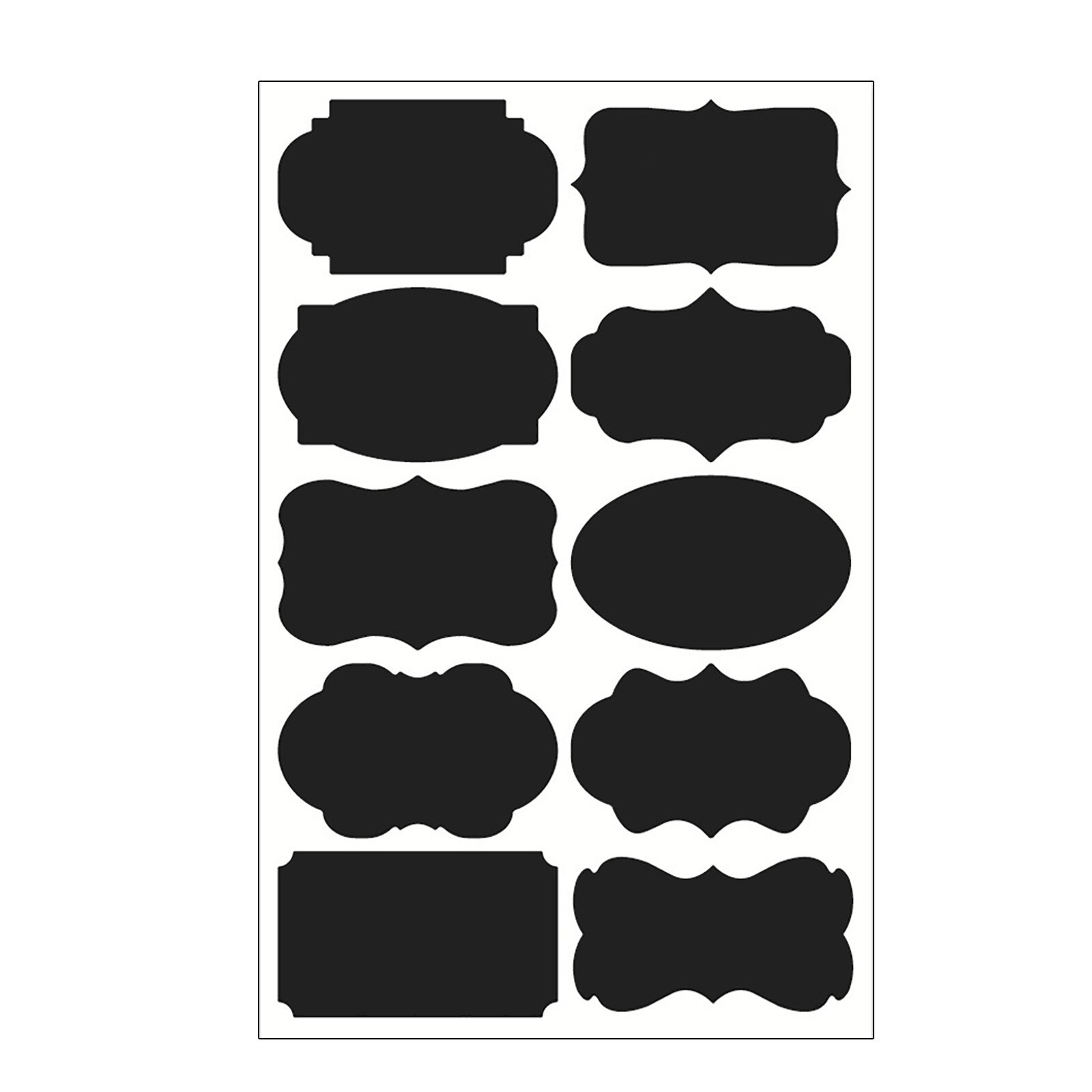 10/20/30 Pcs Schoolbord Sticker Label Fles Plakken Speciale-Vormige Zwarte Pvc Pasta Keuken Jar Organizer Labels Diy board Sticker