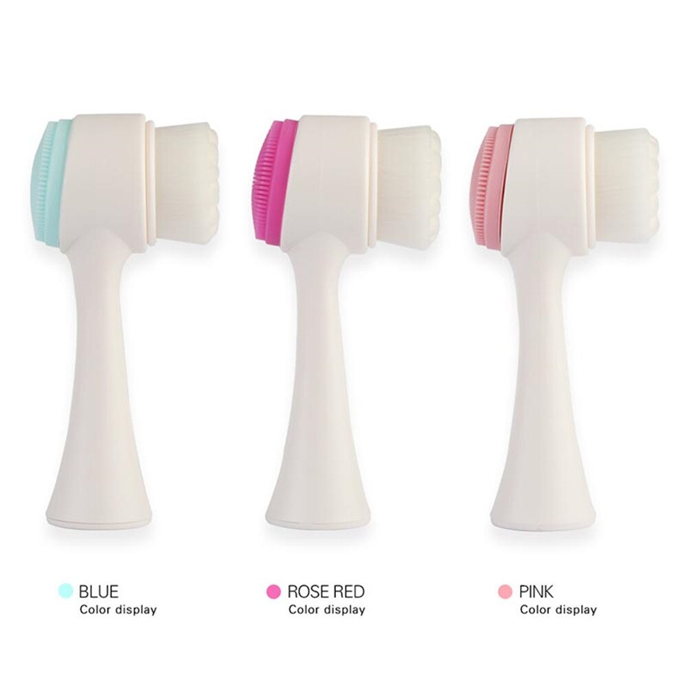 3D Double Side Multifunctional Face Brush Skin Cleaner Face Washing Machine Exfoliator Facial Cleaning Brush