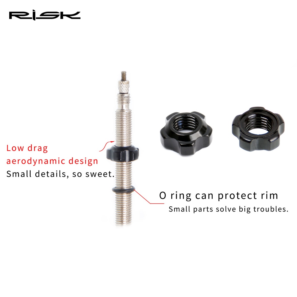 RISICO 2pcs Bike Valve Moer Met tool Waterdichte MTB Road Fiets Tire Valve Vaste Moer voor Presta/Frankrijk kleppen Fietsen Accessoires