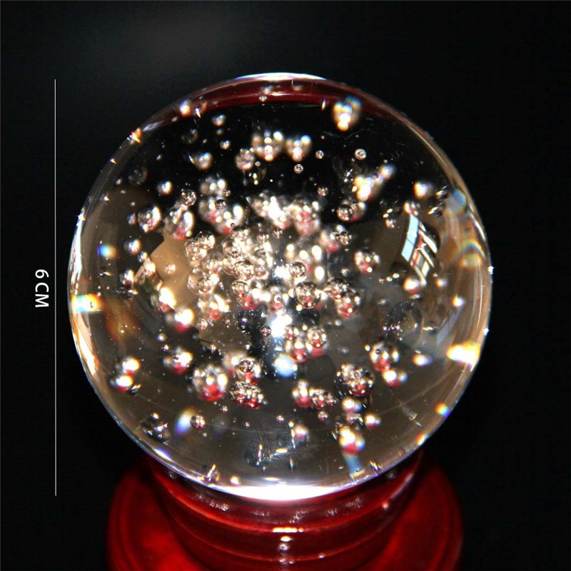 60mm Crystal Glass Ball Artificial Crystal Glass Ball Sphere Decoration Chinese Style Feng Shui Decorating Ball Accessories