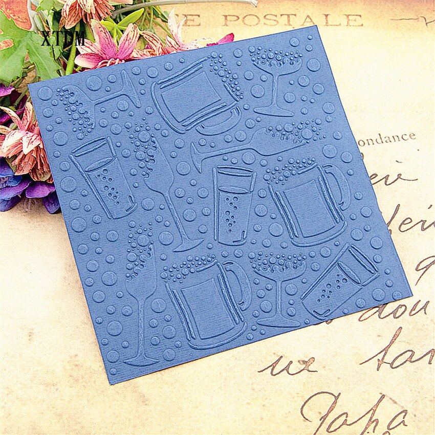 HEIßER kunststoff wein glas vorlage handwerk karte, sterben papier karte Album hochzeit dekoration scrapbooking Präge ordner