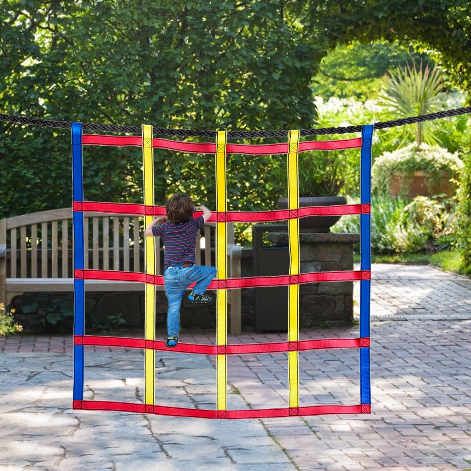 Kids Outdoor Games Klimmen Netto Bagagenet Fitness Speeltoestellen Ladder Klimmen Training Swing Jungle Gym Touw