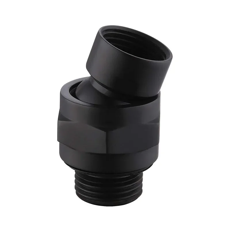 Ball Joint Hardware Adjustable Angle Swivel Adapter Shower Head Water Flow Ball Joint Connector Bathroom Accessories Bath Tools: black