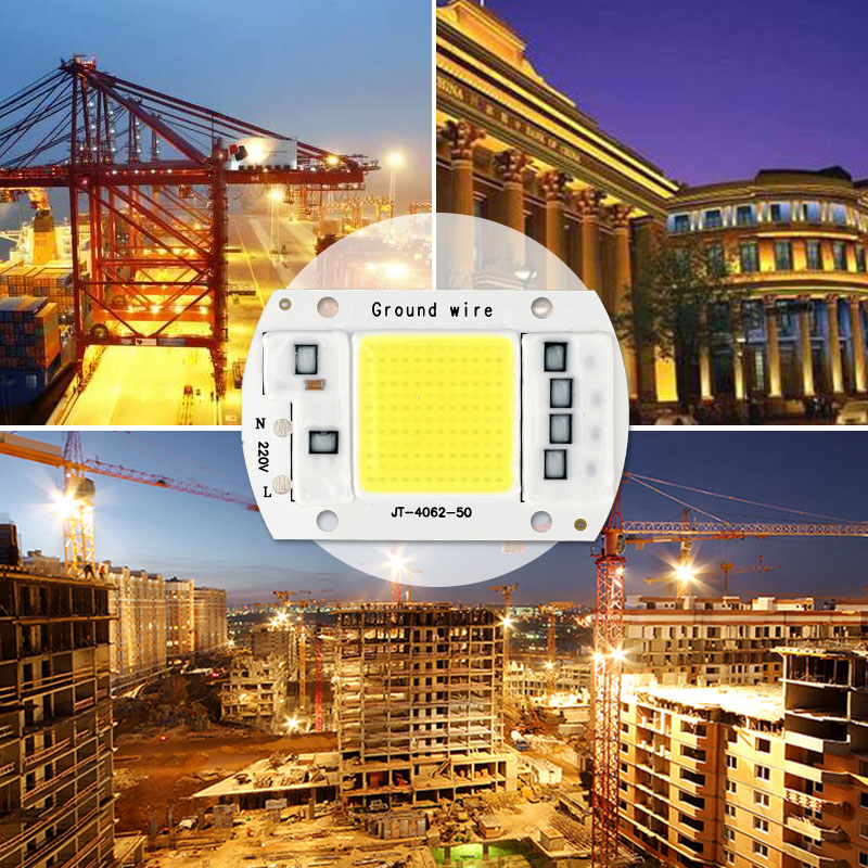 Cob led chip lampe 3w 5w 7w 10w 20w 30w 50w smarte ic lysperler 220v 240v diy til led pære projektør spotlight