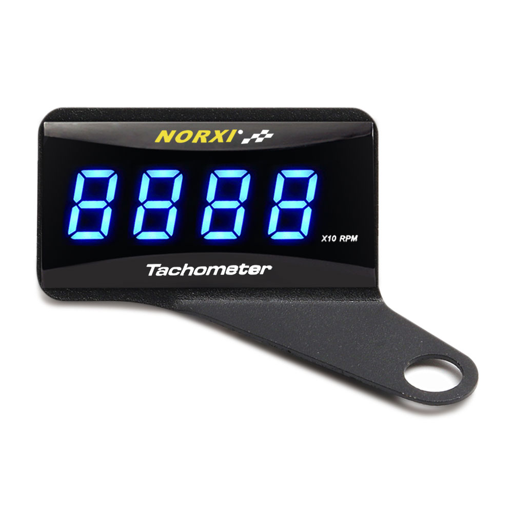 Mini medidor de RPM para motocicleta, pantalla LCD cuadrada Digital, tacómetro de hora para motor, tacómetro para BMW, YAMAHA, KAWASAKI Racing: Multicolor