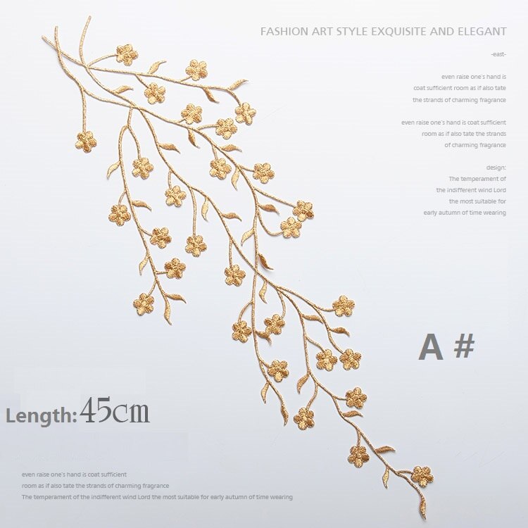 Lace Applique Fabric Flower Embroidered Patches DIY Sewing Applique Embroidery for Clothes Embroidered Patches Iron On: A