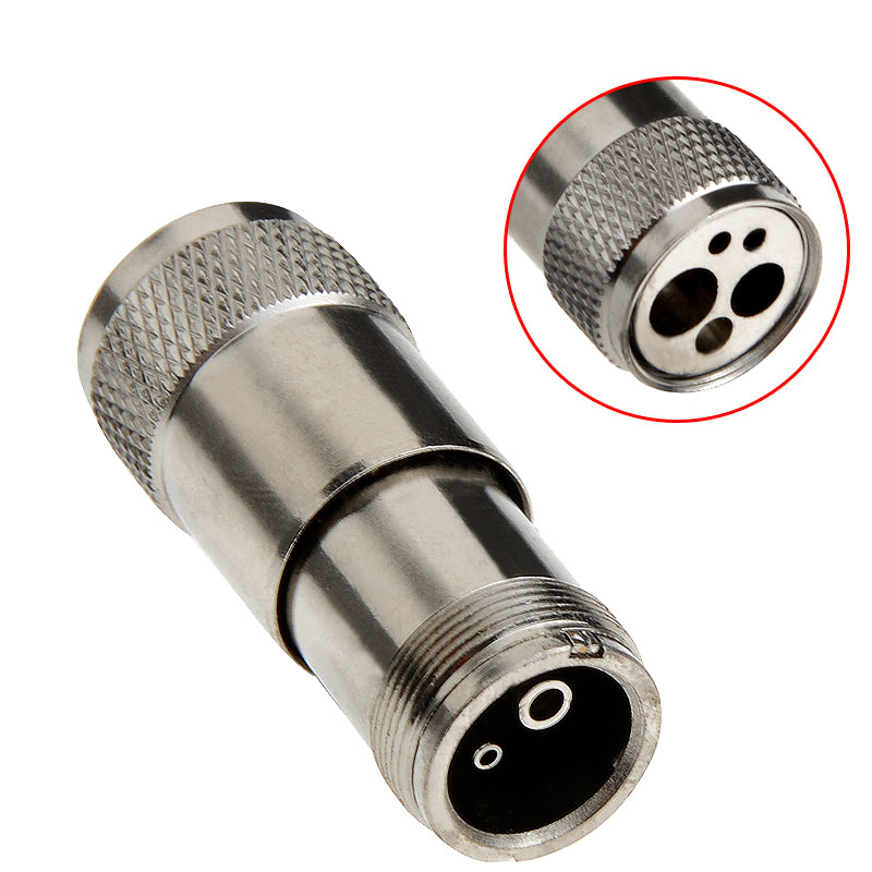 Adaptador de pieza de mano de turbina Dental, 2 agujeros, 4 agujeros, acoplador, convertidor de Motor, conector de conversión B2 M4 para dentistas: Gris