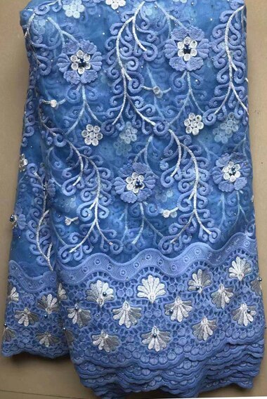 Nigerian Laces Fabrics Tulle African Laces Fabric Wedding African French Net Lace VLL4583: as pic3