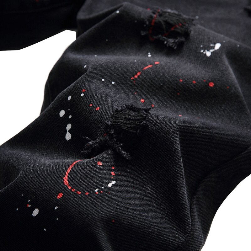 Miesten revityt #39 farkut suorat ohuet revityt miesten mustat #39