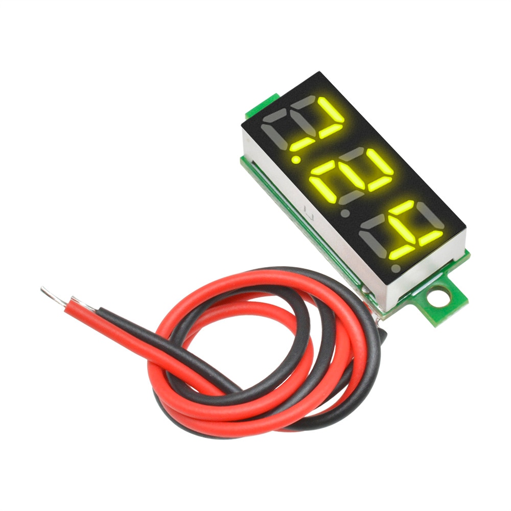Dc 3.5-30v 2 leder 0.28 tommer mini digital spændingsmåler detektormåler led voltmeter panel voltmonitor tester til bil bil