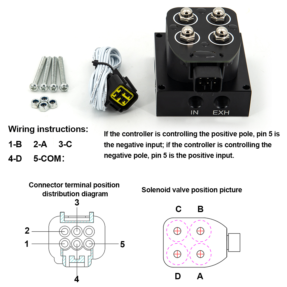 12v Solenoid Valve Air ride Suspension manifold valve ,Pneumatic shock absorber VU2 solenoid valve set